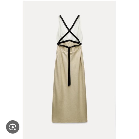 Zara NWT linen blend midi dress - Picture 7 of 8